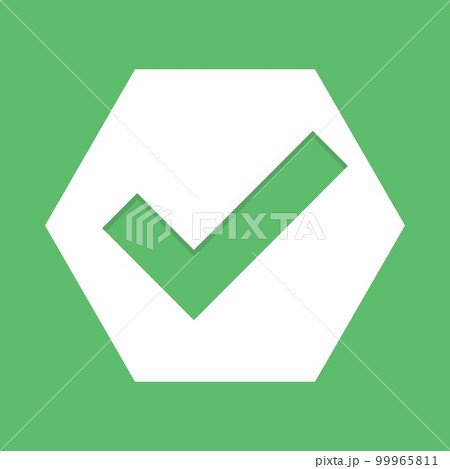 Check marks, Tick marks, Accepted, Approved, Yes, Correct, Ok, Right Choices, Task Completion, Voting. - vector mark symbols in green. Isolated icon. 99965811