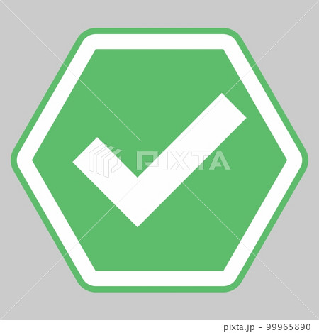 Check marks, Tick marks, Accepted, Approved, Yes, Correct, Ok, Right Choices, Task Completion, Voting. - vector mark symbols in green. Isolated icon. 99965890