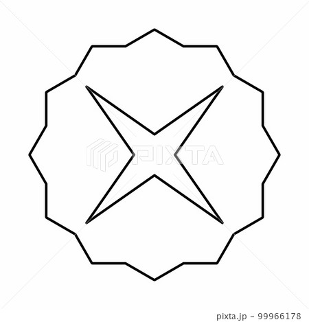 Wrong marks, Cross marks, Rejected, Disapproved, No, False, Not Ok, Wrong Choices, Task Completion, Voting. - vector mark symbols. Black outline design. Isolated icon. Wrong marks, Cross marks, Rejected, Disapproved, No, False, Not Ok, Wrong Choices, Task Completion, Voting. - vector mark symbols. Black outline design. Isolated icon. 99966178