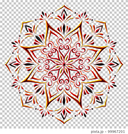 Red mandala art like the setting sun Red mandala art like the setting sun 99967201