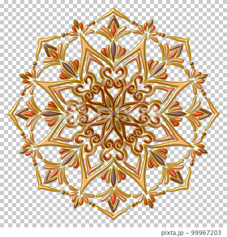 暖色調曼陀羅藝術,光澤如琺瑯 暖色調曼陀羅藝術,光澤如琺瑯 99967203