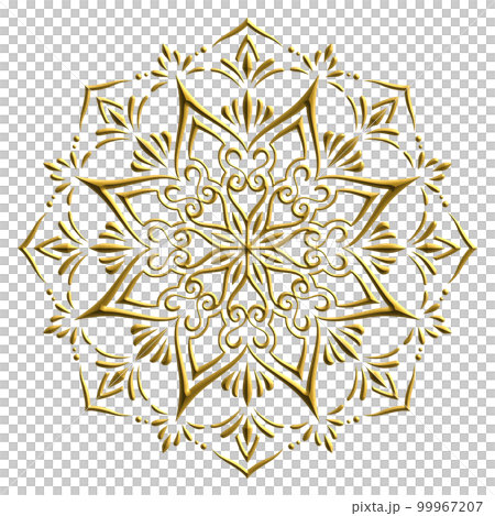 幾何圖案曼陀羅藝術如金飾 99967207