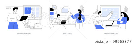 UI design abstract concept vector illustrations. UI design abstract concept vector illustrations. 99968377