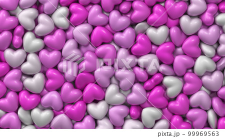 Heart shape cutouts on the table 99969563