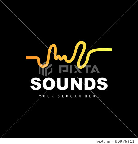 Sound Wave Logo, Equalizer Design, Music Wave Vibration, Simple Vector Icon With Line Style 99976311