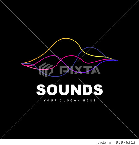 Sound Wave Logo, Equalizer Design, Music Wave Vibration, Simple Vector Icon With Line Style Sound Wave Logo, Equalizer Design, Music Wave Vibration, Simple Vector Icon With Line Style 99976313