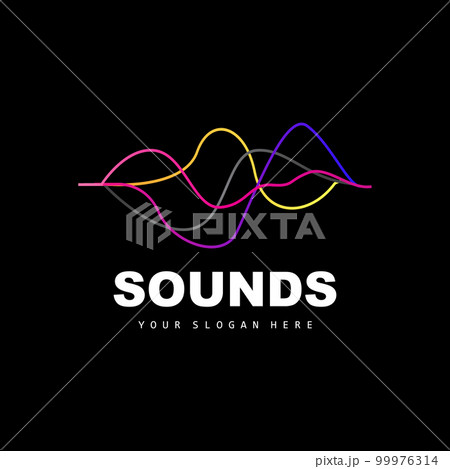 Sound Wave Logo, Equalizer Design, Music Wave Vibration, Simple Vector Icon With Line Style 99976314
