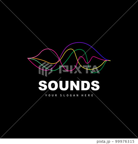 Sound Wave Logo, Equalizer Design, Music Wave Vibration, Simple Vector Icon With Line Style 99976315