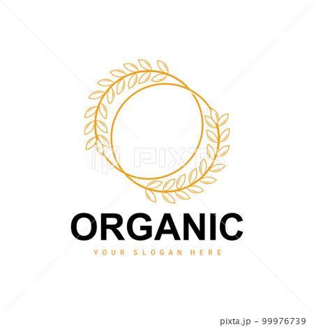 Wheat Rice Logo, Agricultural Organic Plants Vector, Luxury Design Golden Bakery Ingredients Wheat Rice Logo, Agricultural Organic Plants Vector, Luxury Design Golden Bakery Ingredients 99976739