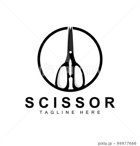 Scissors Logo Design, Barbershop Shaver Vector, Babershop Scissors Brand Illustration 99977666