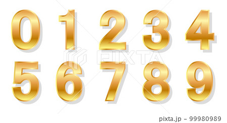 数字 金 文字 アイコン 数字 金 文字 アイコン 99980989