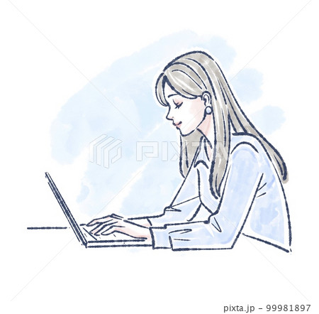 女性のイラスト素材 女性のイラスト素材 99981897