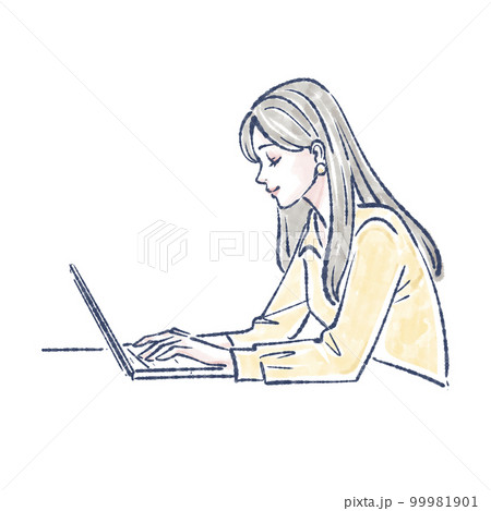 女性のイラスト素材 女性のイラスト素材 99981901