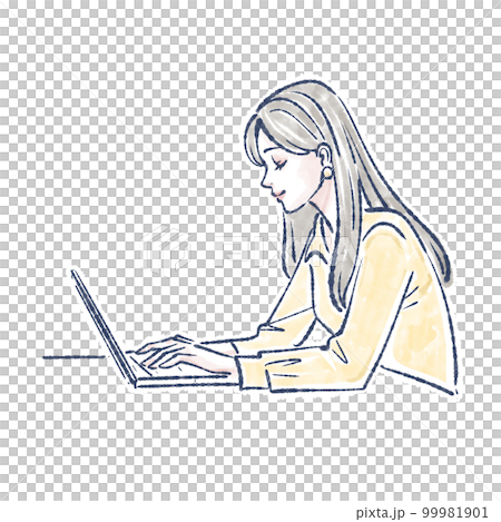 女性のイラスト素材 女性のイラスト素材 99981901
