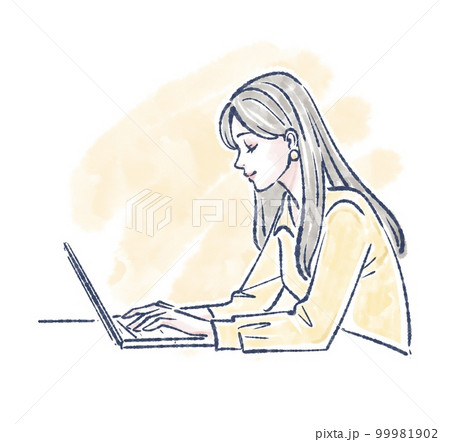 女性のイラスト素材 99981902