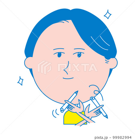 ペン回しをしながら見つめてくる人 ペン回しをしながら見つめてくる人 99982994