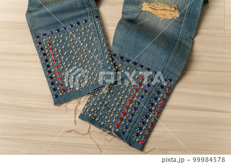 LEVI'S501XX　VINTAGE　1955年　復刻　スーパースタッズカスタマイズド　星条旗 99984578