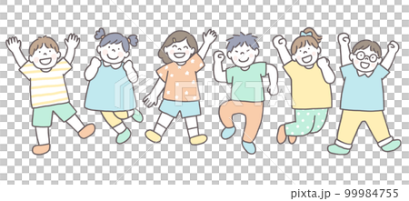 ジャンプル元気な子供たち 99984755