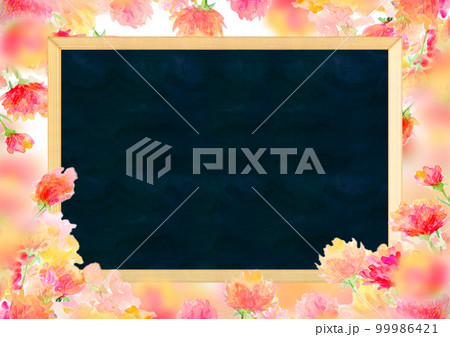 母の日の背景素材　カーネーション　フレーム 99986421