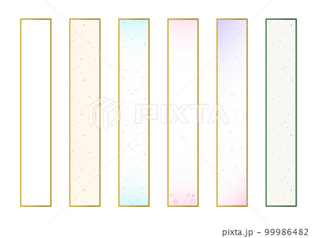 和紙パターンの俳句短冊素材 99986482