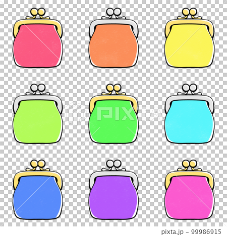 ビビット　がま口財布のイラスト 99986915
