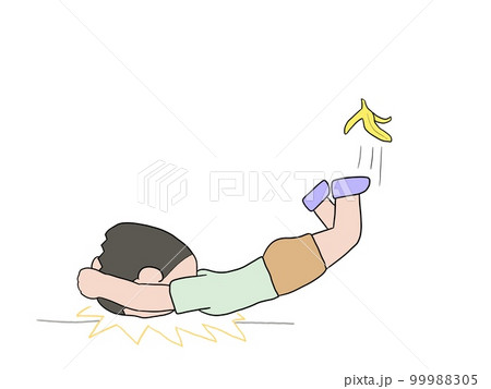 バナナでコケる少年 99988305