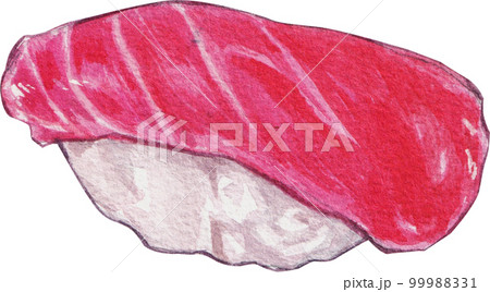 Sushi sasemi Japanese food watercolor png element 99988331
