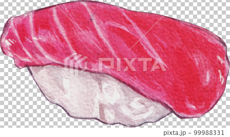 Sushi sasemi Japanese food watercolor png element 99988331