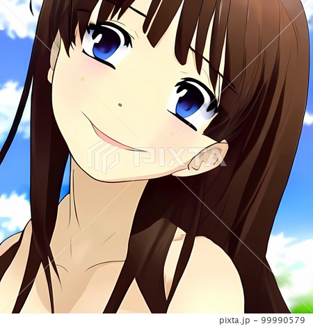 AI作成、かわいい、美少女、笑顔 99990579