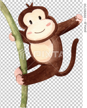 Zoo animal cartoon watercolor png element 99990730
