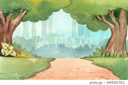 Zoo animal cartoon watercolor png element 99990761