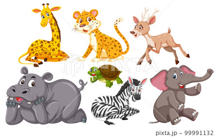 Set of cute animals cartoon character 99991132