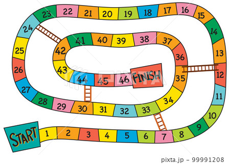 Simple board game template for children 99991208
