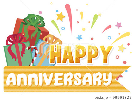 Happy Anniversary message for banner or poster design 99991325