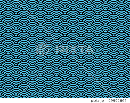 Japanese retro wave pattern Japanese retro wave pattern 99992665