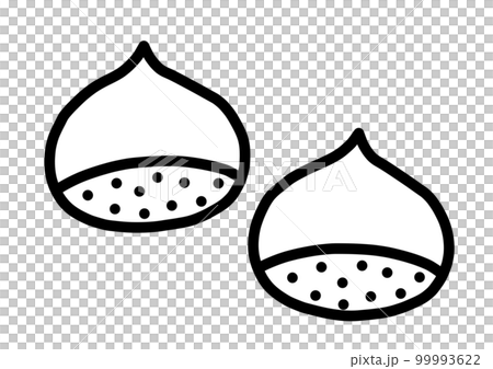 栗子手繪插畫單色 栗子手繪插畫單色 99993622