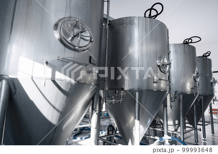 beer production plant. interior of modern technological brewery beer production plant. interior of modern technological brewery 99993648