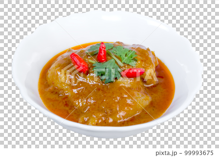 Chicken massaman curry isolated Chicken massaman curry isolated 99993675