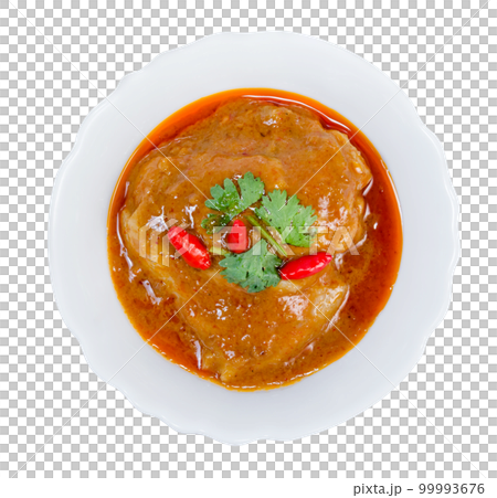 Chicken massaman curry isolated 99993676