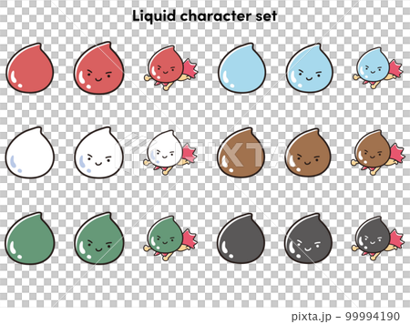 Drop character set (moisture, sweat, tears, moisture, blood, beauty cream, etc.) character 99994190