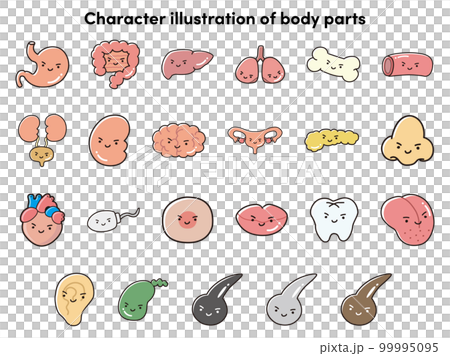 いろいろな人体のパーツ（内臓など）キャラクターセット 99995095