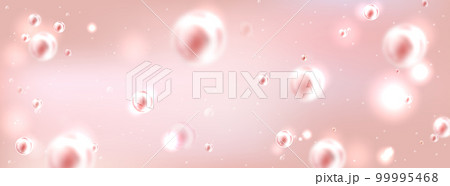 Realistic pink gel texture with air bubbles inside 99995468