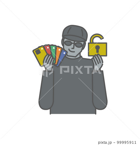 カード情報を盗んだ男性のイメージ カード情報を盗んだ男性のイメージ 99995911