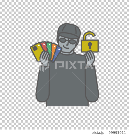 カード情報を盗んだ男性のイメージ カード情報を盗んだ男性のイメージ 99995911