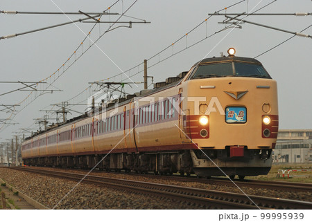 北陸本線　美川ー加賀笠間　JR西日本　485系　A07編成（京都）　雷鳥 99995939