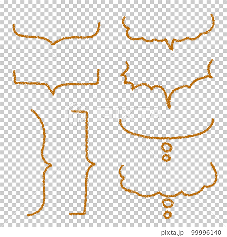 クレヨン素材　手描きのふきだしセット 99996140