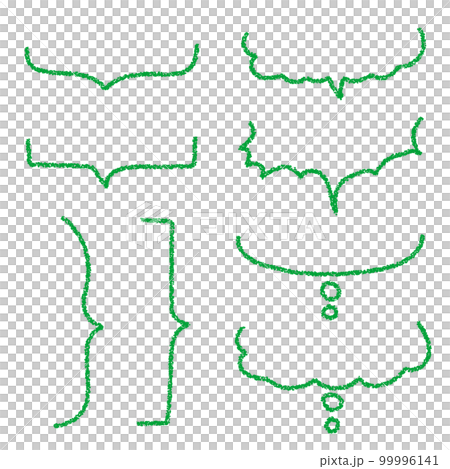 クレヨン素材　手描きのふきだしセット 99996141