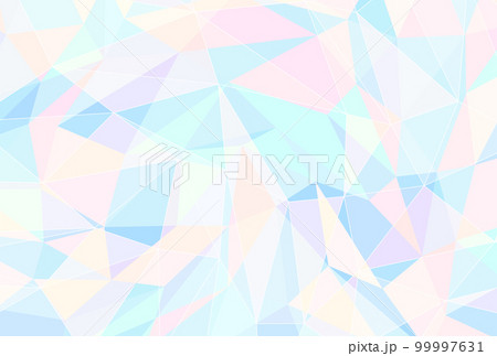 背景イラスト_三角形モザイク_水色 99997631