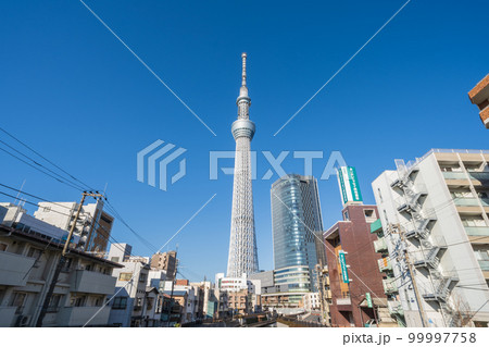 「東京都」十間橋より東京スカイツリーを臨む 99997758