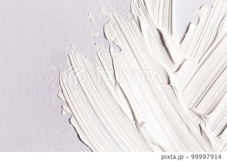 Paint brush stroke over the white paper Paint brush stroke over the white paper 99997914